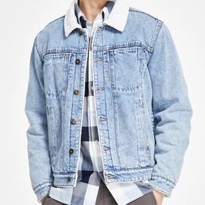 Sun + Stone Men's Del Mar Sherpa Trucker Jacket